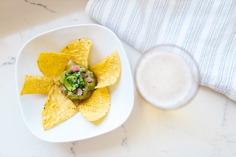 Fresh Guacamole and Chips at Taco Time
